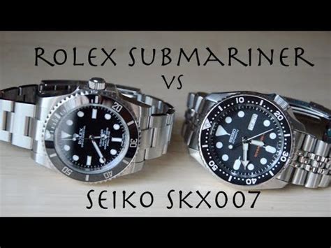 seiko submariner vs rolex|seiko skx007 case vs 5.